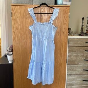 ELOQUII size 18/20 smocked bodice ruffle day dress